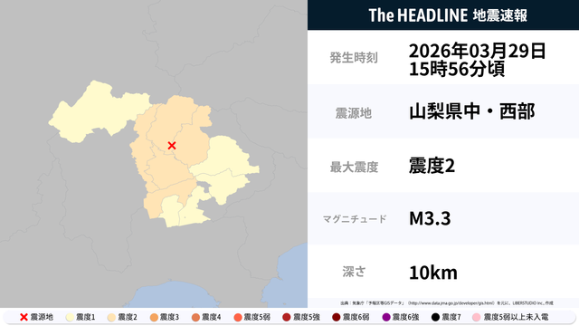震源情報のイメージ